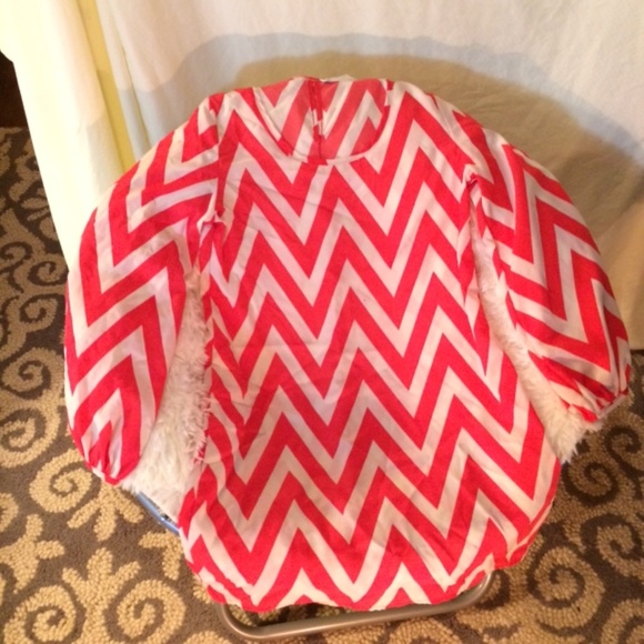 Peaches and Cream Chevron Retro Style Dress - Picture 7 of 8